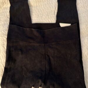 Aerie Black Ribbed Hi-Rise 7/8 leggings XXL